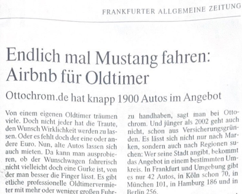 OttoChrom in Medien - Frankfurter Allgemeine Zeitung 19.09.2023